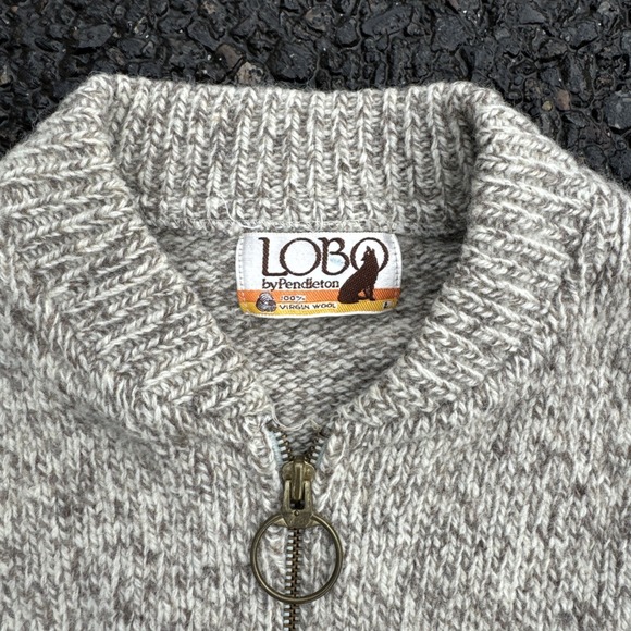 Vintage Pendleton Lobo Sweater Virgin Wool Full Zip Men's Size L - Picture 2 of 10